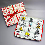 Бокс шкарпеток чоловічих високих практичних білих весна-осінь із класним принтом 40-45 12 шт для чоловіків Br BAR, фото 4