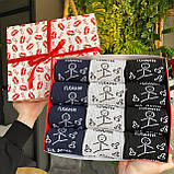 Подарунковий бокс шкарпеток чоловічих високих практичних весна-осінь із креативним принтом Плани на день Br BAR, фото 8