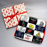 Комплект шкарпеток чоловічих довгих весна-осінь із барвистим класним принтом 40-45 12 шт у подарунковій Br BAR, фото 3