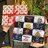 Комплект шкарпеток чоловічих довгих весна-осінь із барвистим класним принтом 40-45 12 шт у подарунковій Br BAR, фото 6