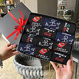 Чоловічий подарунковий бокс шкарпеток на 12 пар 40-45 р різнобарвні, демісезонні весна-осінь трикотажні Br BAR, фото 2