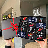 Подарунковий набір шкарпеток чоловічих високих креативних весна-осінь із веселим крутим принтом 40-45 12 Br BAR, фото 2