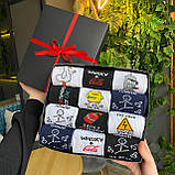 Набір прикольних шкарпеток чоловічих на 12 пар 40-45 р із піпипками бавовняні, молодіжні та якісні VG Br BAR, фото 2