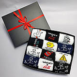 Набір прикольних шкарпеток чоловічих на 12 пар 40-45 р із піпипками бавовняні, молодіжні та якісні VG Br BAR, фото 9