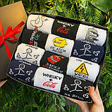 Найкращий комплект шкарпеток чоловічих довгих демісезонних із приколом 40-45 12 пар у крутій подарунковій Br BAR, фото 5