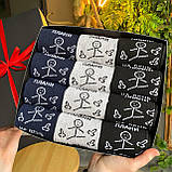 Набір шкарпеток чоловічих високих демісезонних практичних веселих з приколом 40-45 12 пар на креативний Br BAR, фото 5