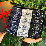 Набір шкарпеток чоловічих високих демісезонних практичних веселих з приколом 40-45 12 пар на креативний Br BAR, фото 7