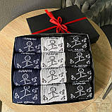 Набір шкарпеток чоловічих високих демісезонних практичних веселих з приколом 40-45 12 пар на креативний Br BAR, фото 8