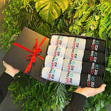 Чоловічі шкарпетки в коробці 12 пар 40-45р із прикольними написами оригінальний подарунок чоловікові NG Br BAR, фото 3