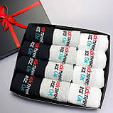 Чоловічі шкарпетки в коробці 12 пар 40-45р із прикольними написами оригінальний подарунок чоловікові NG Br BAR, фото 5