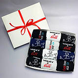 Найкращий бокс шкарпеток чоловічих високих демісезонних смішних з оригінальним акцентом 40-45 12 пар для Br BAR, фото 3