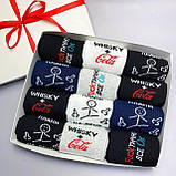 Оригінальний подарунок парню бокс шкарпеток 12 пар у коробці 40-45р із прикольними написами Br BAR, фото 8