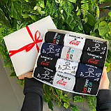 Оригінальний подарунок парню бокс шкарпеток 12 пар у коробці 40-45р із прикольними написами Br BAR, фото 7