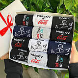 Найкращий бокс шкарпеток чоловічих високих демісезонних смішних з оригінальним акцентом 40-45 12 пар для Br BAR, фото 8