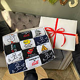 Прикольний подарунок парню, другу бокс високих яскравих шкарпеток 12 пар у подарунковій коробці 40-45р Br BAR, фото 3