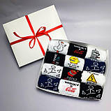 Подарунковий набір шкарпеток чоловічих довгих демісезонних модних з приколом 40-45 12 пар для чоловіка на Br BAR, фото 4