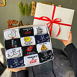 Подарунковий набір шкарпеток чоловічих довгих демісезонних модних з приколом 40-45 12 пар для чоловіка на Br BAR, фото 6