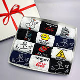 Подарунковий набір шкарпеток чоловічих довгих демісезонних модних з приколом 40-45 12 пар для чоловіка на Br BAR, фото 8