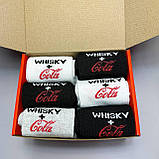Подарунковий бокс шкарпеток чоловічих довгих прикольних весна-осінь із крутим принтом Whisky+Cola 40-45 12 Br BAR, фото 9