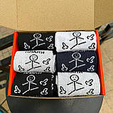 Набір шкарпеток чоловічих високих бавовняних демісезонних з веселим принтом Плани на день 40-45 12 пар на Br BAR, фото 9