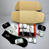 Креативний бокс шкарпеток чоловічих високих демісезонних із класним написом Фактично все ОК 40-45 12 шт для Br BAR, фото 6