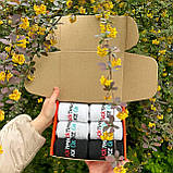 Креативний бокс шкарпеток чоловічих високих демісезонних із класним написом Фактично все ОК 40-45 12 шт для Br BAR, фото 7