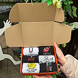 Крутий набір шкарпеток чоловічих довгих демісезонних з яскравим барвистим веселим принтом 40-45 12 шт на Br BAR, фото 7