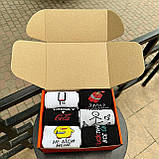 Крутий набір шкарпеток чоловічих довгих демісезонних з яскравим барвистим веселим принтом 40-45 12 шт на Br BAR, фото 2