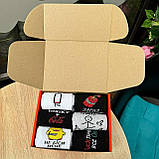 Крутий набір шкарпеток чоловічих довгих демісезонних з яскравим барвистим веселим принтом 40-45 12 шт на Br BAR, фото 5