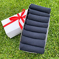 Комплект шкарпеток жіночих коротких літніх базових однотонних синіх практичних на 8 пар 36-40 в подарунок Br BAR