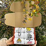 Класний комплект шкарпеток чоловічих довгих весна осінь з яскравим прикольним принтом 40-45 12 шт на крутий Br BAR, фото 2