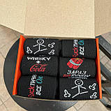 Подарунковий бокс шкарпеток чоловічих високих весна осінь з оригінальним класним принтом 40-45 12 шт для Br BAR, фото 6