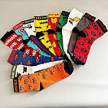 Комплект шкарпеток чоловічих високих демісезонних з яскравими барвистими малюнками героїв Marvel 40-45 12 Br BAR, фото 3