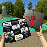 Бокс шкарпеток чоловічих довгих демісезонних практичних патріотичних 12 пар 40-45 у красивій подарунковій Br BAR, фото 4