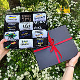 Бокс шкарпеток чоловічих довгих демісезонних практичних патріотичних 12 пар 40-45 у красивій подарунковій Br BAR, фото 6