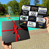 Бокс шкарпеток чоловічих довгих демісезонних практичних патріотичних 12 пар 40-45 у красивій подарунковій Br BAR, фото 7