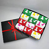 Бокс шкарпеток чоловічих високих кольорових весна-осінь із веселим класним принтом 40-45 12 шт у Br BAR, фото 3