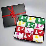 Бокс шкарпеток чоловічих високих кольорових весна-осінь із веселим класним принтом 40-45 12 шт у Br BAR, фото 4