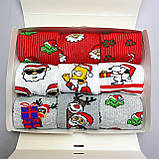 Новорічні чоловічі шкарпетки, бокс на 9 пар високих носків 40-45 р Новорічний подарунок для хлопця, друга Br BAR, фото 4