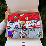 Новорічні чоловічі шкарпетки, бокс на 9 пар високих носків 40-45 р Новорічний подарунок для хлопця, друга Br BAR, фото 7