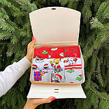 Новорічні чоловічі шкарпетки, бокс на 9 пар високих носків 40-45 р Новорічний подарунок для хлопця, друга Br BAR, фото 2