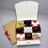 Комплект якісних чоловічих шкарпеток на 9 пар 40-45 р кольорові на день закоханих бавовняні, високі Br BAR, фото 3