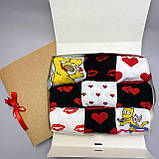 Комплект якісних чоловічих шкарпеток на 9 пар 40-45 р кольорові на день закоханих бавовняні, високі Br BAR, фото 8