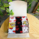 Подарунковий комплект шкарпеток чоловічих на 9 пар 40-45 р різнобарвні на 14 лютого якісні та молодіжні Br BAR, фото 2