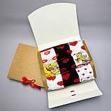 Подарунковий комплект шкарпеток чоловічих на 9 пар 40-45 р різнобарвні на 14 лютого якісні та молодіжні Br BAR, фото 5