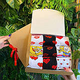 Подарунковий комплект шкарпеток чоловічих на 9 пар 40-45 р різнобарвні на 14 лютого якісні та молодіжні Br BAR, фото 4