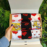 Подарунковий комплект шкарпеток чоловічих на 9 пар 40-45 р різнобарвні на 14 лютого якісні та молодіжні Br BAR, фото 3