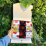 Подарунковий комплект шкарпеток чоловічих на 9 пар 40-45 р різнобарвні на 14 лютого якісні та молодіжні Br BAR, фото 10