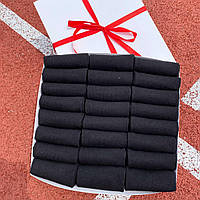 Подарунковий набір шкарпеток чоловічих коротких літніх базових простих чорних бавовняних 41-45 на 24 пари Br BAR