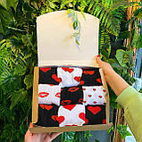 Набір прикольних шкарпеток чоловічих на 9 пар 40-45 р кольорові на 14 лютого бавовняні, молодіжні та якісні Br BAR, фото 2